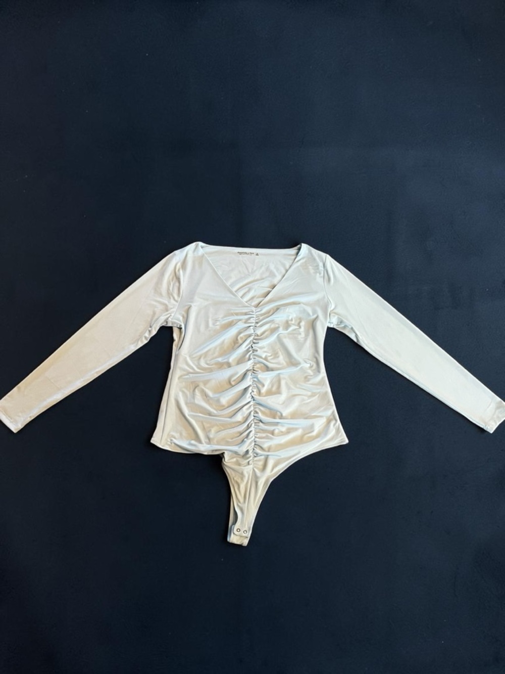 Abercrombie & Fitch BLUE Soft A&F collection Long Sleeve Bodysuit Size XL